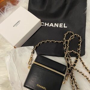 New Black Mini Bag with Gold Chain
